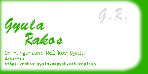 gyula rakos business card